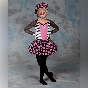 Pink Polka Dot Dance Costume